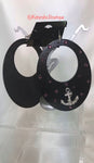 Black Anchor Earrings