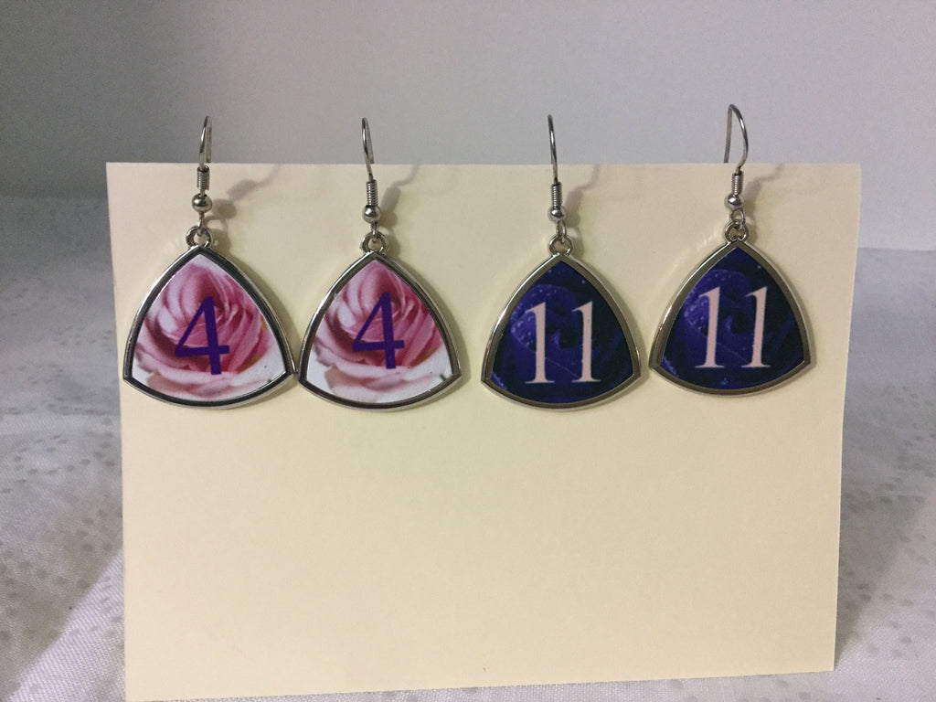 A. Triangle Number Earrings
